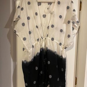 LOFT beach cover up. Size L/XL white and white with fringes. Tags on, never worn